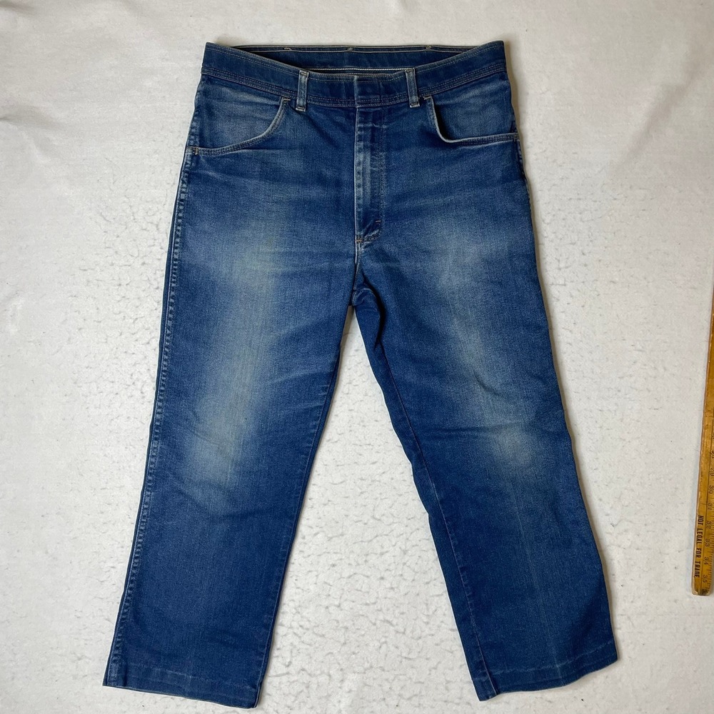 Wrangler Mens Jeans 36x30 Blue‎ Denim Classic Fit Made in USA
